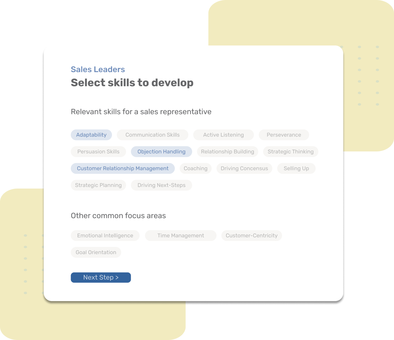 Step 1: Chose skills that matter.